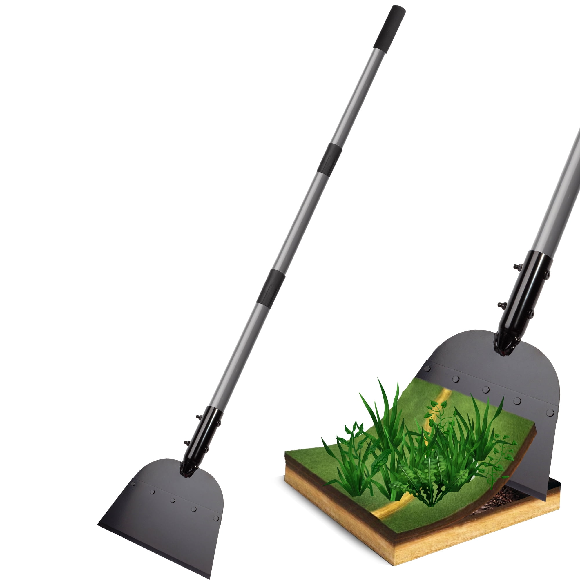 Walensee 54 inch Manual Long Handle Garden Shovel, Multifunctional ...