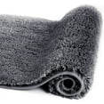 thumbnail image 1 of Walensee Shag Bath Rug, Non Slip Bath Mat for Bathroom, 16"x24", Dark Grey, Machine Wash, 1 of 9