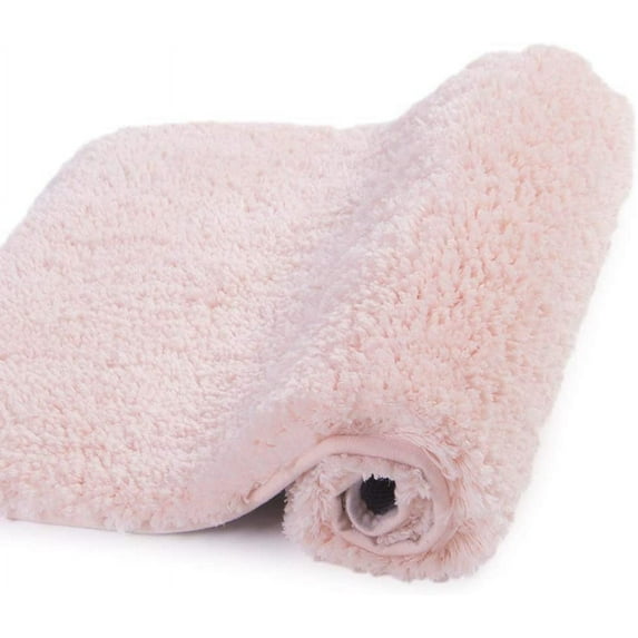 Walensee Shag Bath Rug, Non Slip Bath Mat for Bathroom, 24"x36", Blush, Machine Wash