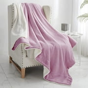 Walensee Sherpa Fleece Bed Blanket, Fluffy, Soft, Plush, King 108" 90", Lilac, Machine Wash