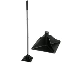 Walensee Steel Tamper with 48 inch Steel Handle 8"x8" Garden Tamper with Rubber Grip