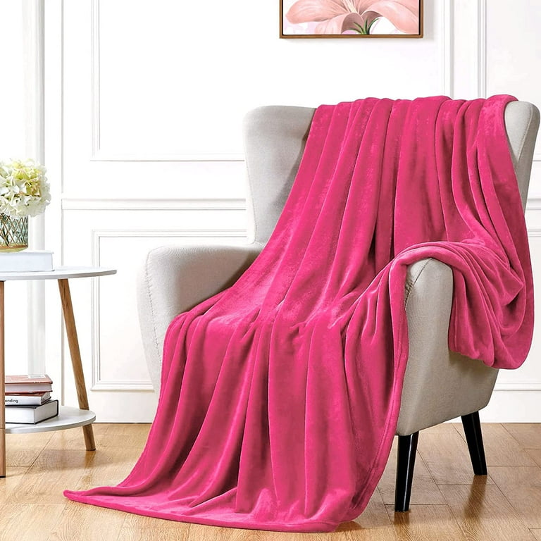 Bright pink throw blanket sale