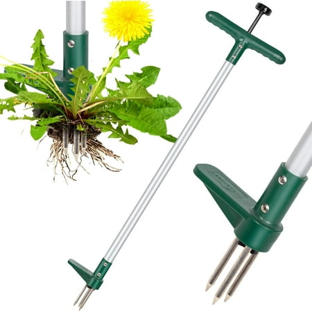 Walensee Weed Puller with 3 Claws, Stand Up Weeder for Dandelion