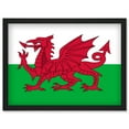thumbnail image 1 of Wales National Flag Patriotic Vexillology World Flags Country Region Poster Artwork Framed Wall Art Print A4, 1 of 4