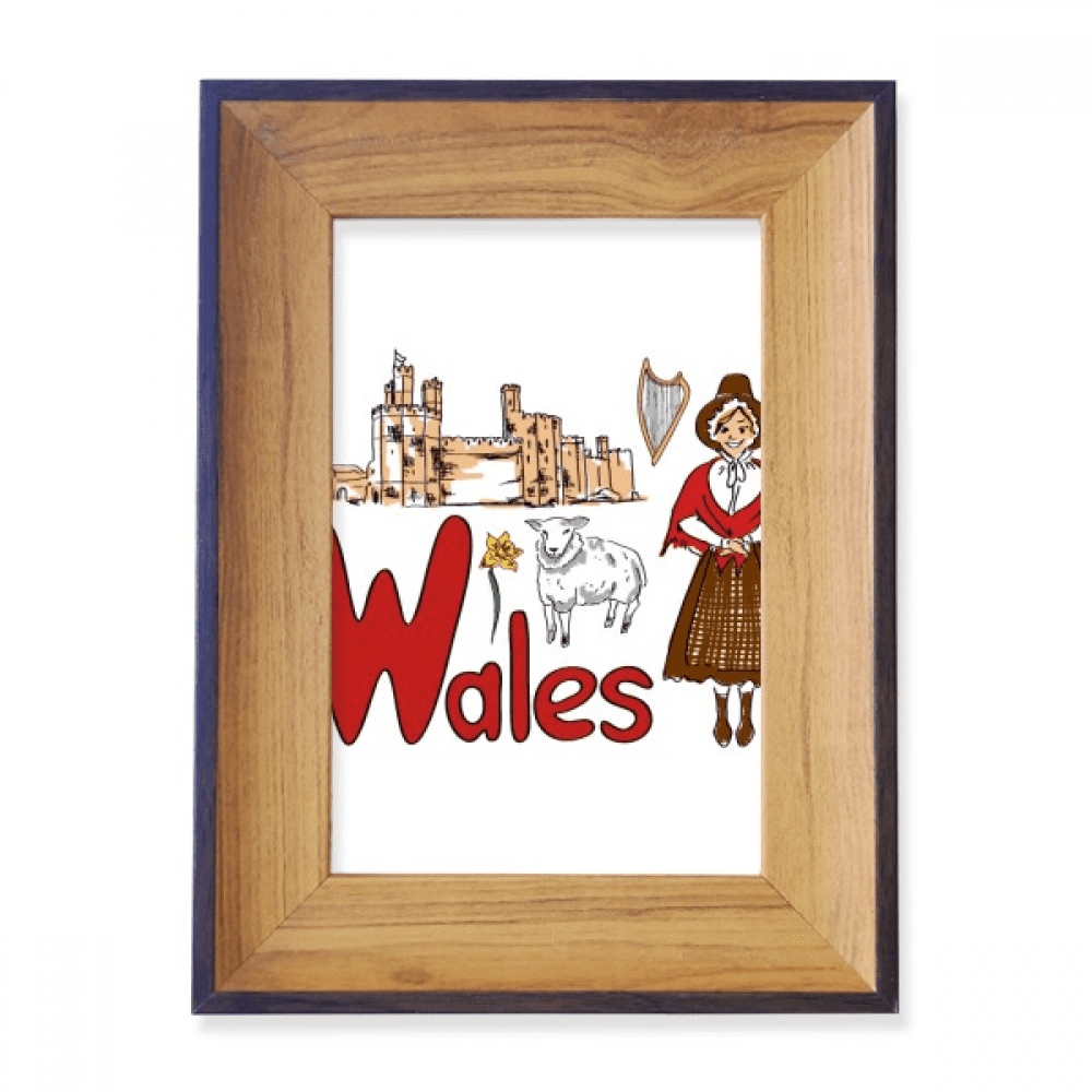 Welsh Frame Wales National symbol Landmark Pattern Photo Frame Exhibition Display ...