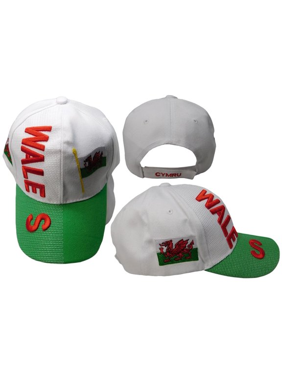Wales UK United Kingdom Dragon Cymru Country Hat embroidered