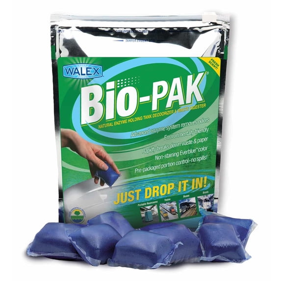 Walex BIOBLUBG Bio-Pak Natural Enzyme Holding Tank Deodorizer and Waste Digester - 50-Pack