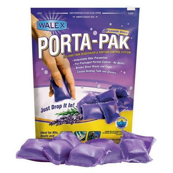 Walex Porta-pak Labender Scent Black Holding Tank Deodorizer & Waste Digester Starter Kit