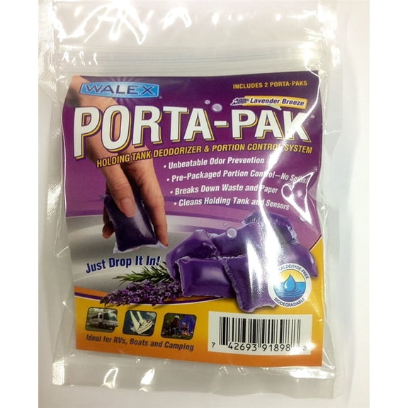 Walex  Porta-pak Labender Scent Black Holding Tank Deodorizer & Waste Digester Starter Kit
