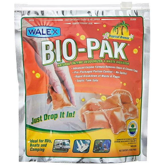 Walex Products Bio-Pak Tropical Breeze is a Natural Enzyme Deodorizer & Waste Digester