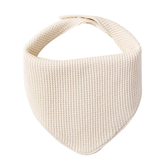 Walf-Checks Cotton Burp Cloth Baby Triangle Bib with 2-Stage Snaps Solid Color Neck Scarf Teething Bibs Nursing Supplies