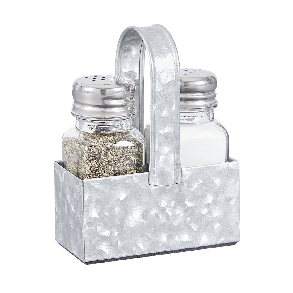 Walford Home Farmhouse Salt and Pepper Shaker Set Including Galvanized