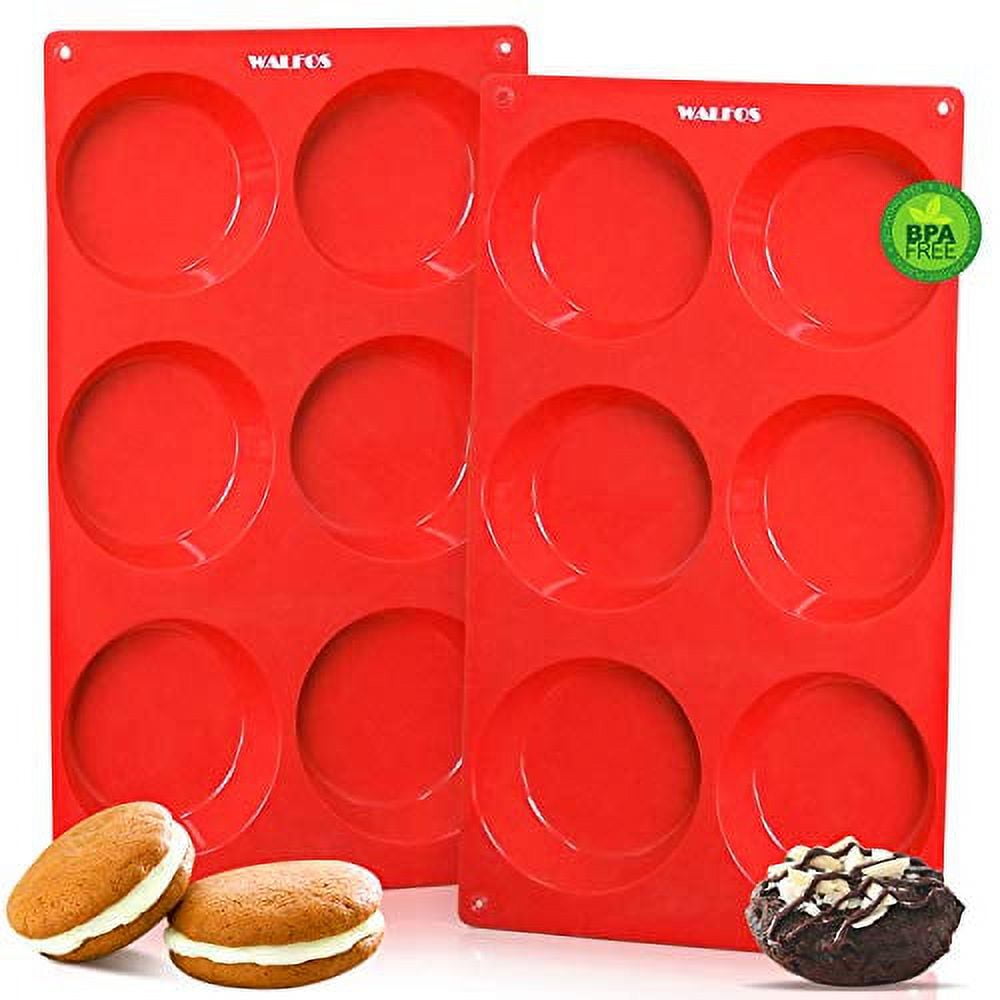 Walfos Silicone Muffin Top Pans for Baking 4inch Jumbo Size, Perfect  Results Premium Non-Stick Bakeware Egg Baking Pan, Great for Eggs,  Hamburger Bun