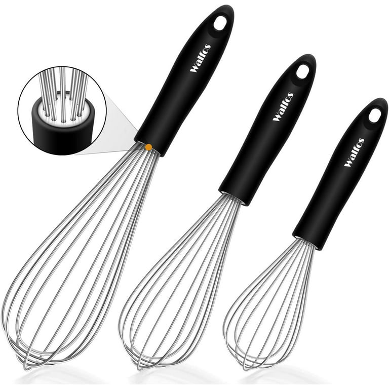 Stainless Steel Whisks with 3 Packs 8+10+12 Kitchen Whisk Set  Kitchen Whip Kitchen Utensils Wire Whisk Balloon Whisk Set for Blending  Whisking Beating and Stirring: Home & Kitchen