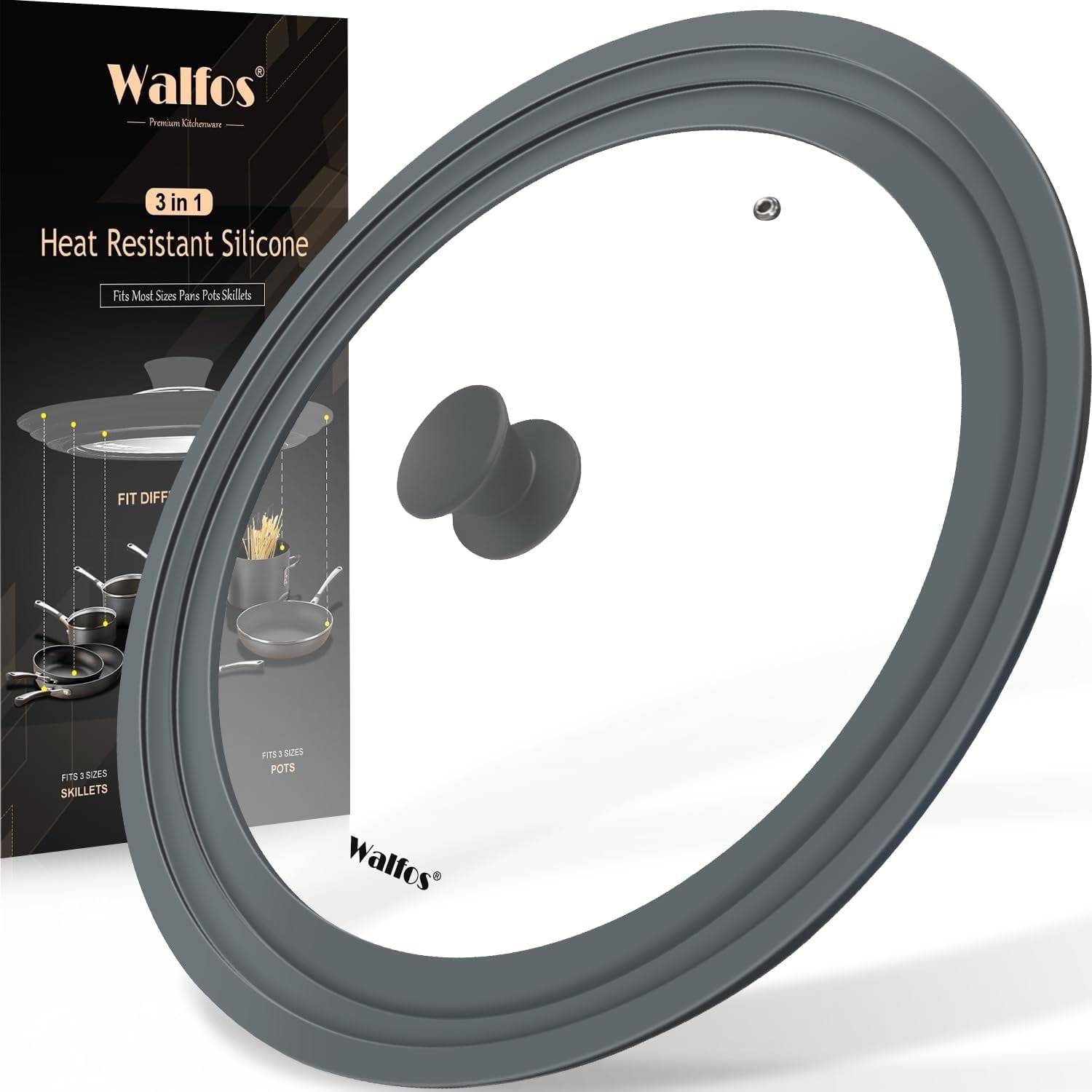 Walfos Universal Lid for Pots, Pans and Skillets