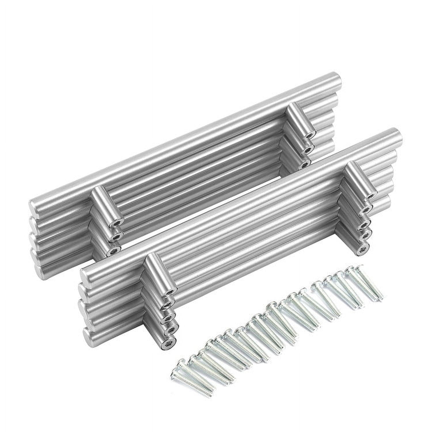 Walfront 20-Pack T-bar Kitchen Cabinet Handles and Pulls 21cm Furniture Hardware Drawer Cupboard Knobs Bar Door Satin Nickel