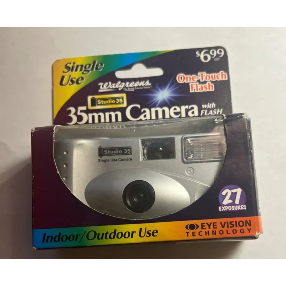 Walgreens 35Mm Single Use 27 Exposures Disposable Film Camera W Flash New Sealed