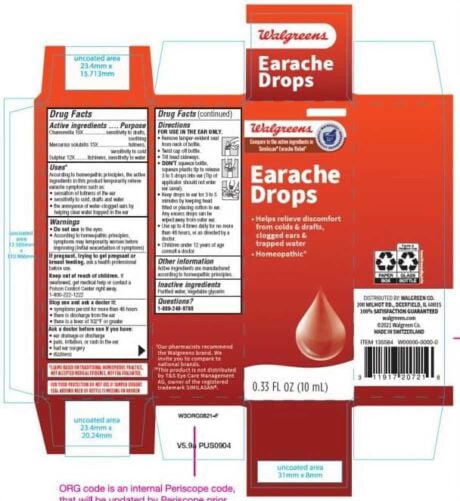 Walgreens EARACHE DROPS EXP 08/2026 Free FAST Shipping