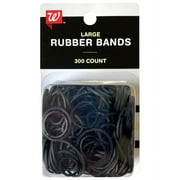 Walgreens Large Silicone Hair Rubber Polybands, Black, 300-Pieces
