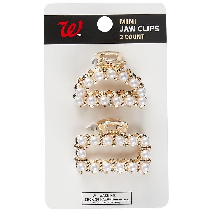 Walgreens Mini Claw Hair Clips, Gold with Pears, Assorted  display picture 2