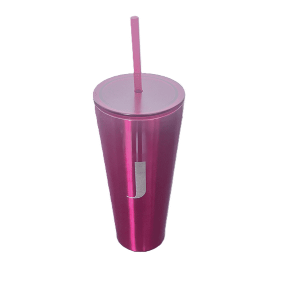 Walgreens Modern Expressions Tumbler "J" 21,64 fl oz, Pink