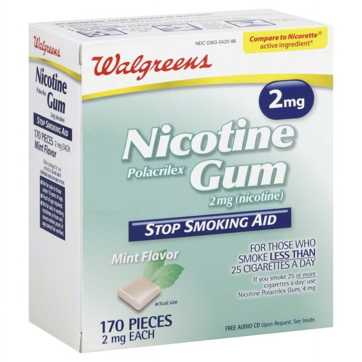 How Much Is Nicorette Gum At Walgreens Walgreens Nicotine Gum, 2mg Mint170.0ea - Walmart.com