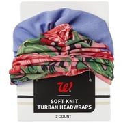 Walgreens Soft Knit Turban Headwrap, Assorted Designs, 2-Pieces