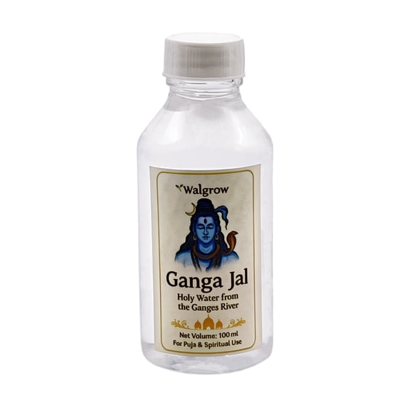 Walgrow Ganga Jal 100ml Pure Holy Water from the Ganges River for Puja, Pooja, Rituals, Spiritual Use & Ceremonies