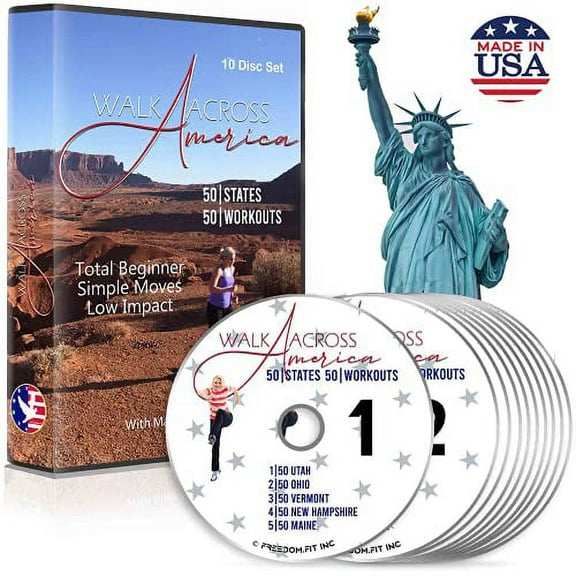 Walk Across America | 50 States | 50 Workouts | Jenny Ford | Walking Program | Beginner Workouts | Exercise Fitness DVD [DVD]