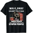 thumbnail image 1 of Walk Away Grumpy Old Man Humor Strong Attitude Bold Statement Unisex T-Shirt, up to size 5XL, 1 of 2