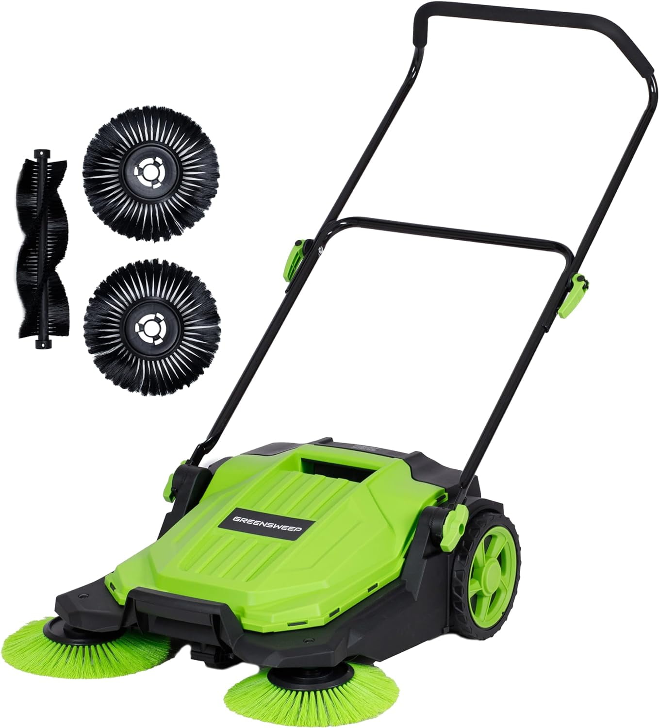 Walk Behind Manual Push Floor Sweeper 5 Gallon Capacity Easy