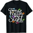 thumbnail image 1 of Walk By Faith Not By Sight 2 Corinthians 5 7 Butterfly Art T-ShirtMen and women, Black T-shirt, size: Extra large, 1 of 4