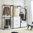 thumbnail image 1 of Walk In Closet With White Finish - Metal Frame, Extra Deep Storage, , To Harsh Elements, Stain & Scratch Board System Frame Options, Water Damage,, 1 of 5