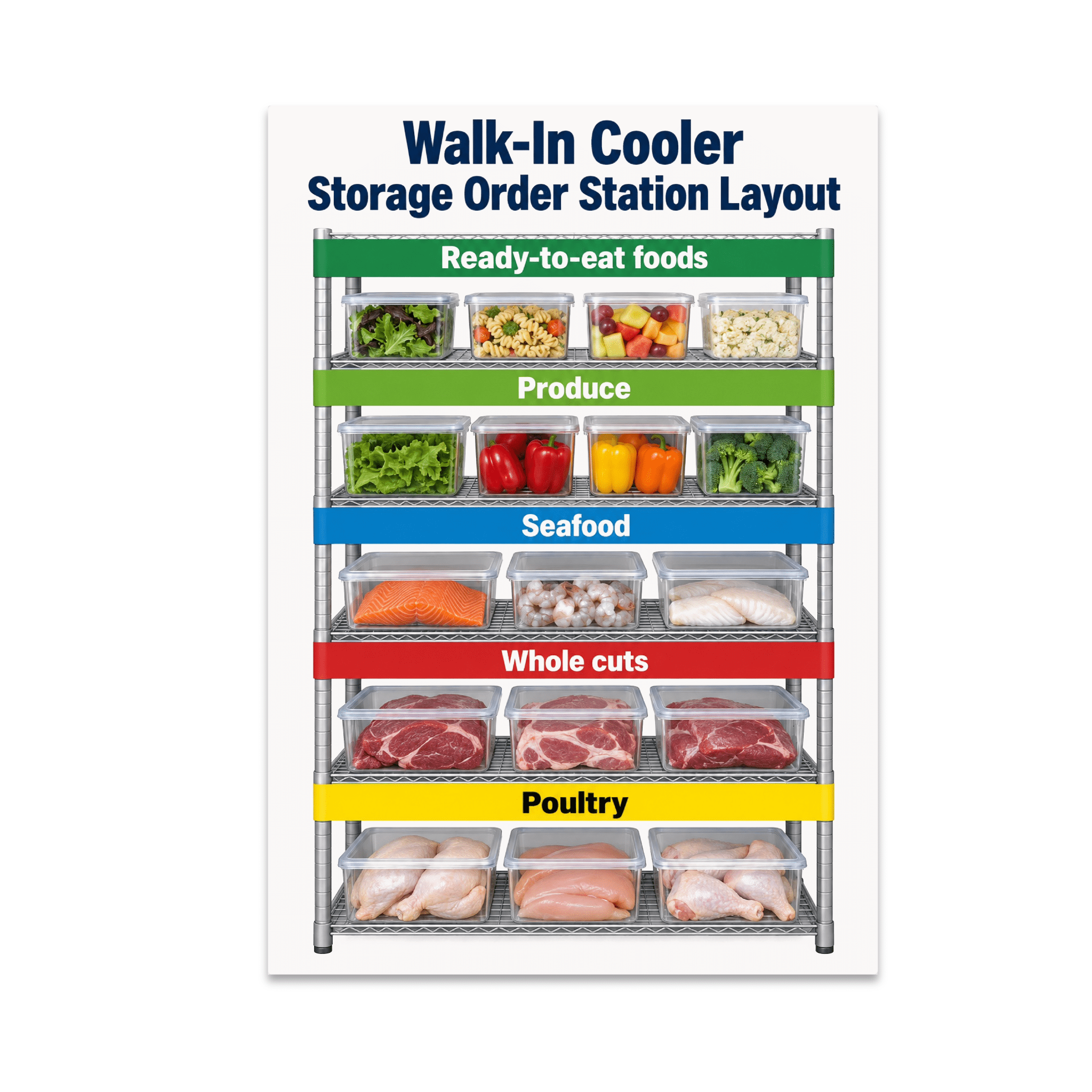 Walk-In Cooler Storage Order Station Layout Guide - Culinary Classroom ...