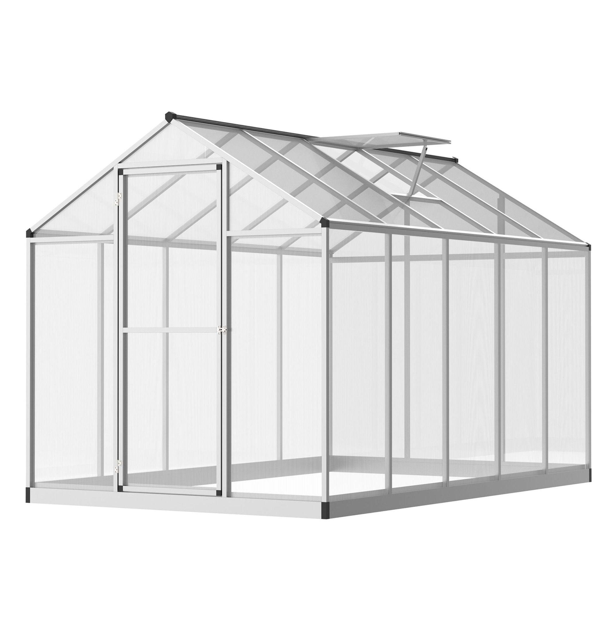 Walk-In Greenhouse - 10'x6' Polycarbonate Greenhouse for Winter - Plant Protector for Vegetables, Flowers, Herbs - UV Protection & Ventilation
