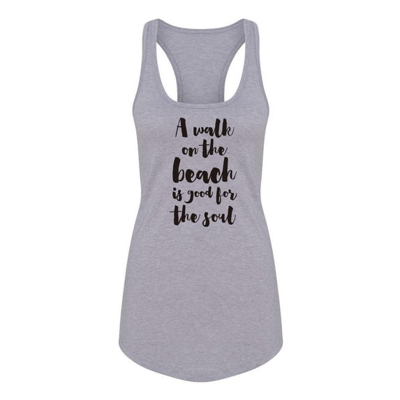 Walk On The Beach Racerback Tank Women -Image by Shutterstock, Female Large