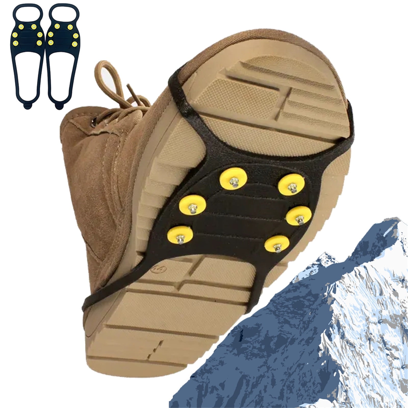 Crampons Hiking STABIL Stabilicersu00ae Trekk Ice Cleats Black