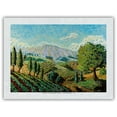 thumbnail image 1 of A Walk in the Vineyards - Tuscany Italy - Italian Vineyards Cypress Trees - From an Original Watercolor Painting by Robin Wethe Altman - Japanese Unryu Rice Paper Art Print (Unframed) 12 x 16 in, 1 of 4