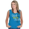 thumbnail image 1 of Walk With Faith Christian Cross Tank Top Tee Shirt Women Brisco Brands S, 1 of 6