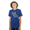 thumbnail image 1 of Walk With Faith Christian Cross Women's Graphic T Shirt Tees Brisco Brands X, 1 of 6