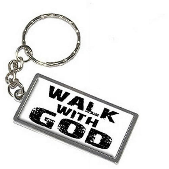 Walk With God Keychain Key Chain Ring