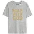 thumbnail image 1 of Walk With God Vintage Graphic Tee T Shirt Top Women Casual Short Sleeve Crew Neck Gray S-3XLL, 1 of 5