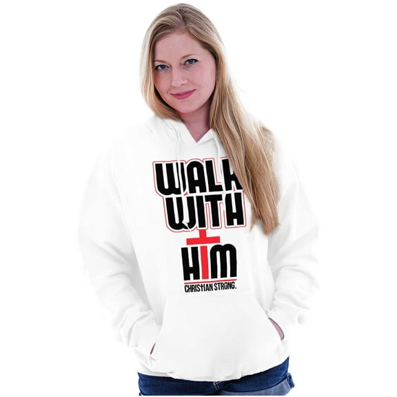 Walk With Him Jesus Christ Faith Hoodie Sweatshirt Women Men Brisco Brands S