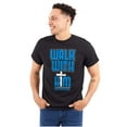 thumbnail image 1 of Walk With Him Jesus Christ Faith Plus Size Crewneck Graphic Tee Shirt Brisco Brands 3X, 1 of 5