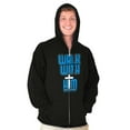 thumbnail image 1 of Walk With Him Jesus Christ Faith Unisex Fleece Graphic Zip Up Hoodie Brisco Brands 3X, 1 of 5