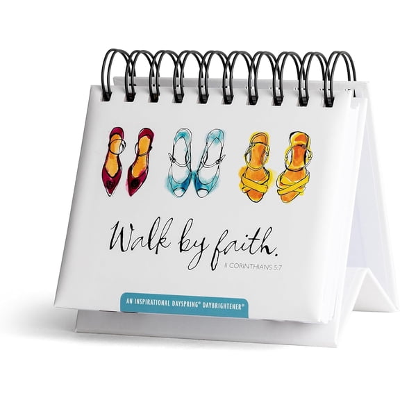 - Walk by Faith: II Corinthians 5:7 An Inspirational DayBrightener Perpetual Calendar (75618)