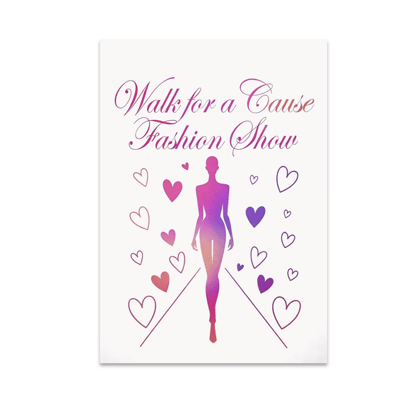 Walk for a Cause Fashion Show Art - Fashion Enthusiast - 13x19 Poster Print