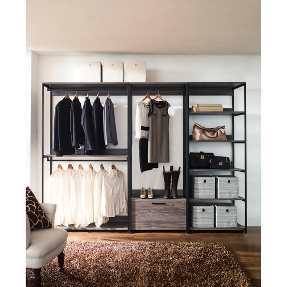 Walk-in Closet With Extra Deep Storage And Rust Resistance Modular Scratch Heat