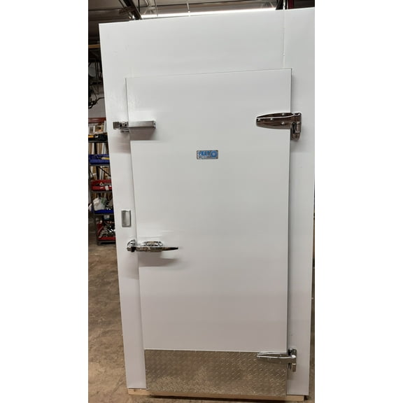 Walk in Freezer Replacement Door 36x 78 Prehung with 4" thick Heated Panel surface mount frame