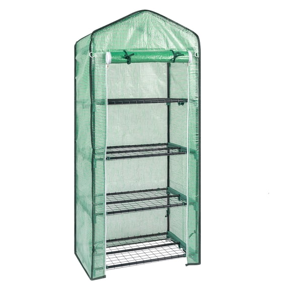 Walk-in Green House, Portable Greenhouse with Shelves, Set Up in Minutes, Mini Flower Stand for Planting and Storage